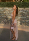 Hire JADED LONDON Stellar Asymmetric Hand Beaded Maxi Dress in Pink