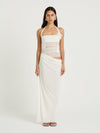 Hire BENNI Gina Florence Maxi Dress in Marshmallow White