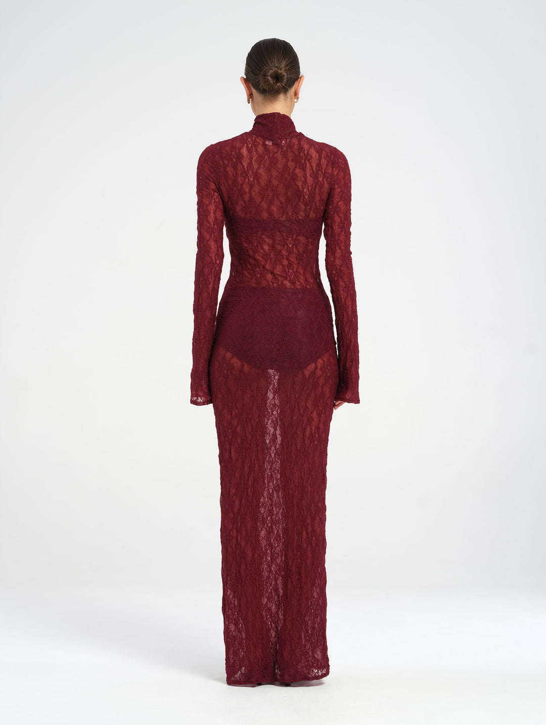 Hire BENNI Dante Maxi Dress in Maroon Red