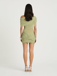 Hire BENNI Otto Mini Dress in Pistachio