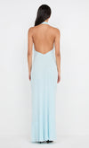 Hire BEC+BRIDGE Soneva Wrap Maxi Dress in Arctic Blue