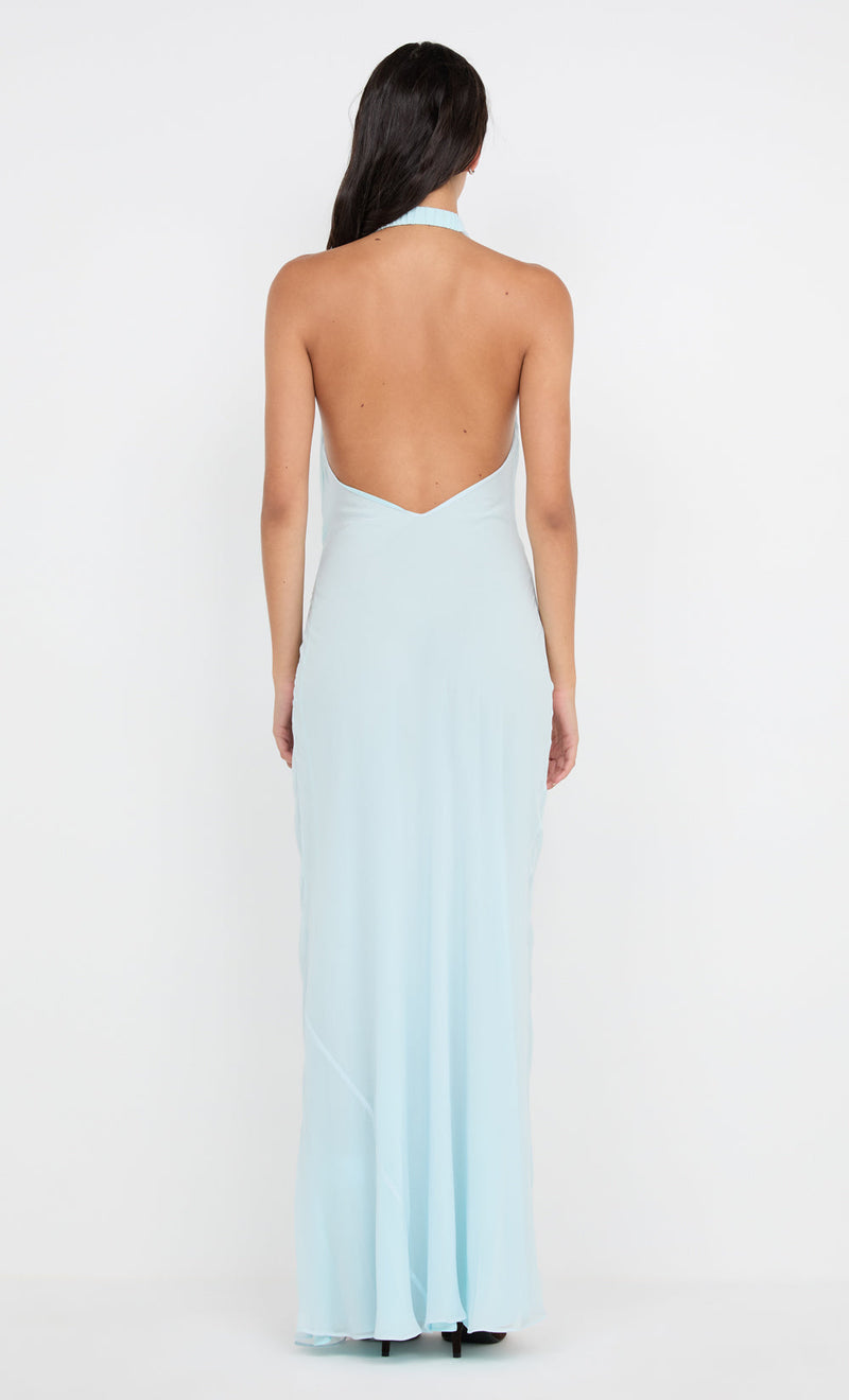 Hire BEC+BRIDGE Soneva Wrap Maxi Dress in Arctic Blue