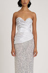 Hire ELIYA THE LABEL Gia Gown in Silver Sequin