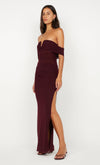 Hire BEC+BRIDGE Poppy Gathered Maxi Dress in Plum