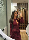 Hire BENNI Ari Cut Away Dress in Berry