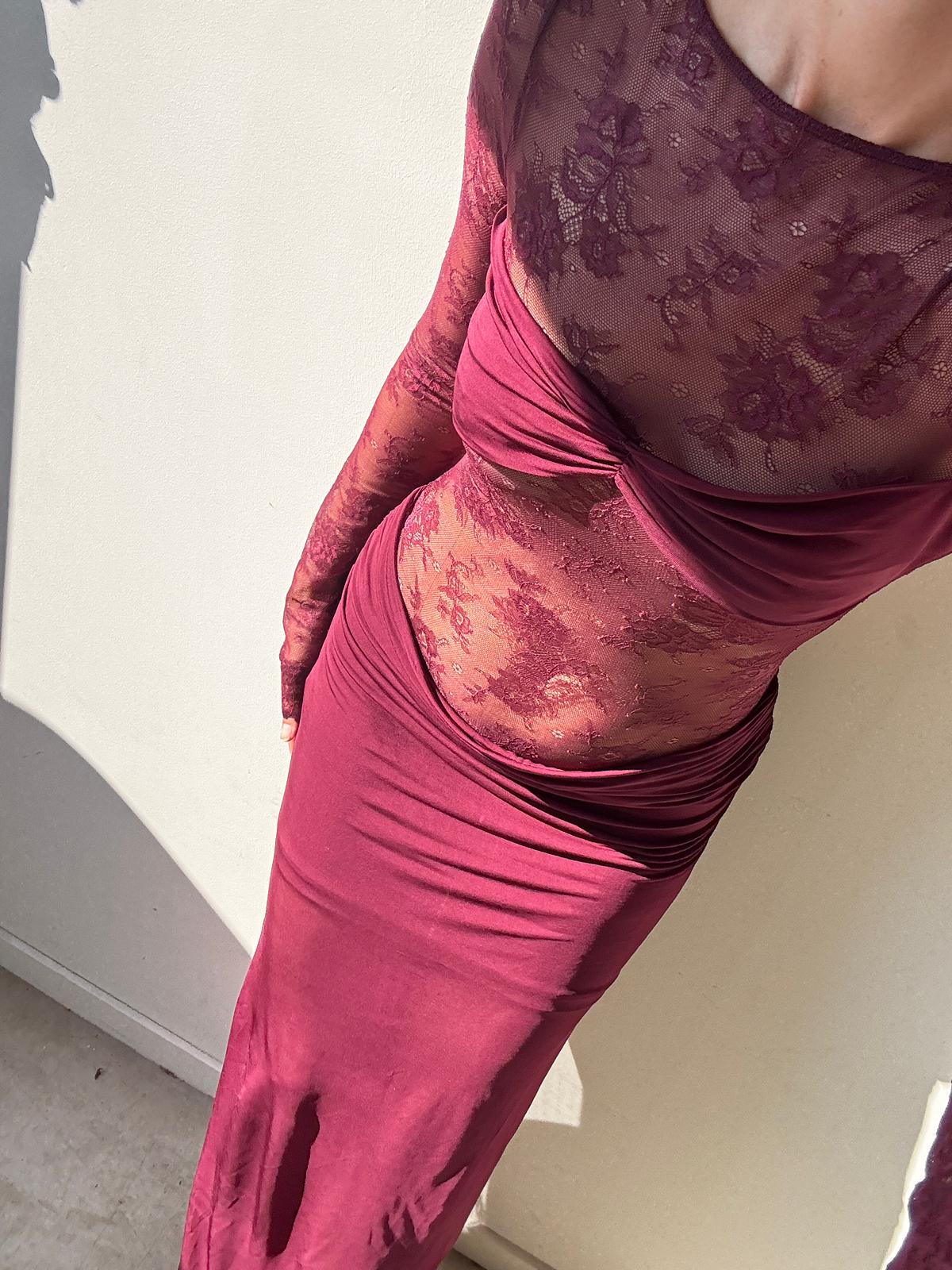 Hire BENNI Oskar Maxi Dress in Plum