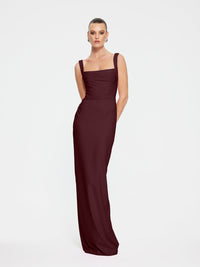 Hire EFFIE KATS Marbella Gown in Wine Red