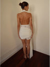 Hire DECONDUARTE Chrissy Lace Mini Dress in Ivory