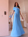 Hire BY NICOLA Fiesta Off Shoulder Dress in Bleu Blue