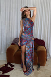 Hire DECONDUARTE Andreina Maxi Dress in Blue Floral