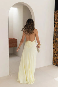 Hire SNEAKY LINK Jaz Hand V-Neck Maxi Dress in Yellow