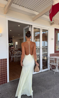 Hire SNEAKY LINK Jaz Hand V-Neck Maxi Dress in Yellow