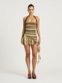 Hire BENNI Marnie Mini Dress in Earth Stripe