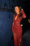 Hire BENNI Ari Cut Away Dress in Berry