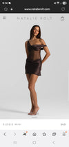 Hire Natalie Rolt Elodie Mini Dress in Espresso Brown