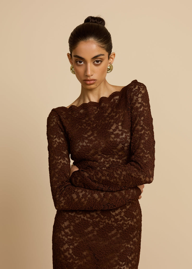 Hire ARCINA ORI Monet Dress in Brown
