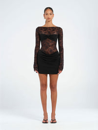 Hire BENNI Oskar Mini Dress in Black Lace