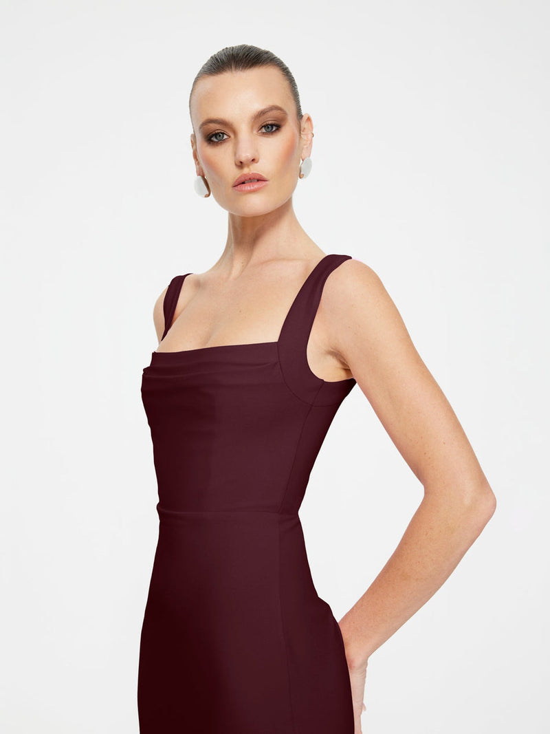 Hire EFFIE KATS Marbella Gown in Wine Red
