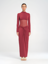 Hire BENNI Dora Maxi Dress in Wine Red