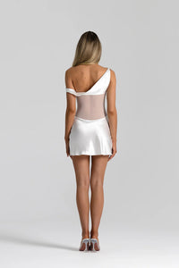 Hire Natalie Rolt Elodie Mini Dress in White