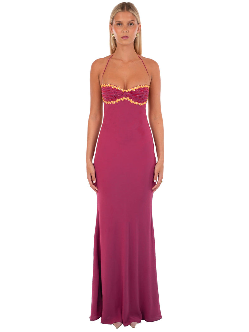 Hire I AM DELILAH. Delilah Maxi in Wine Red