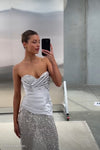 Hire ELIYA THE LABEL Gia Gown in Silver Sequin