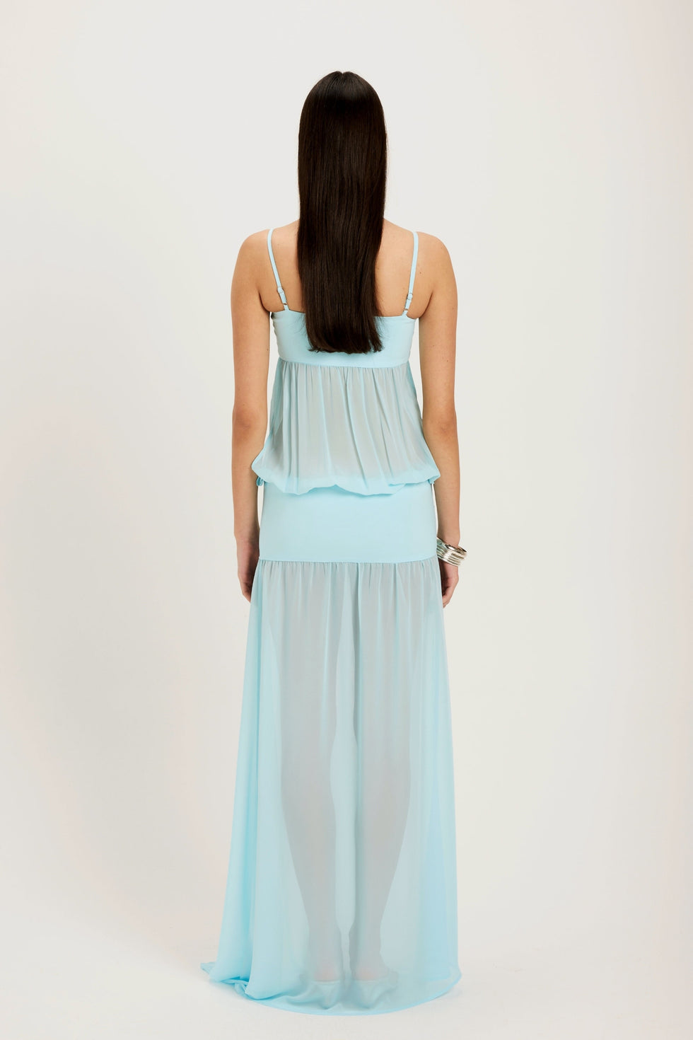 Hire ANCE GRIA Romeo Gown Dress in Aqua Blue
