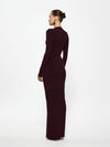 Hire EFFIE KATS Kayson Tia Set Bodysuit and Maxi Skirt in Black Cherry