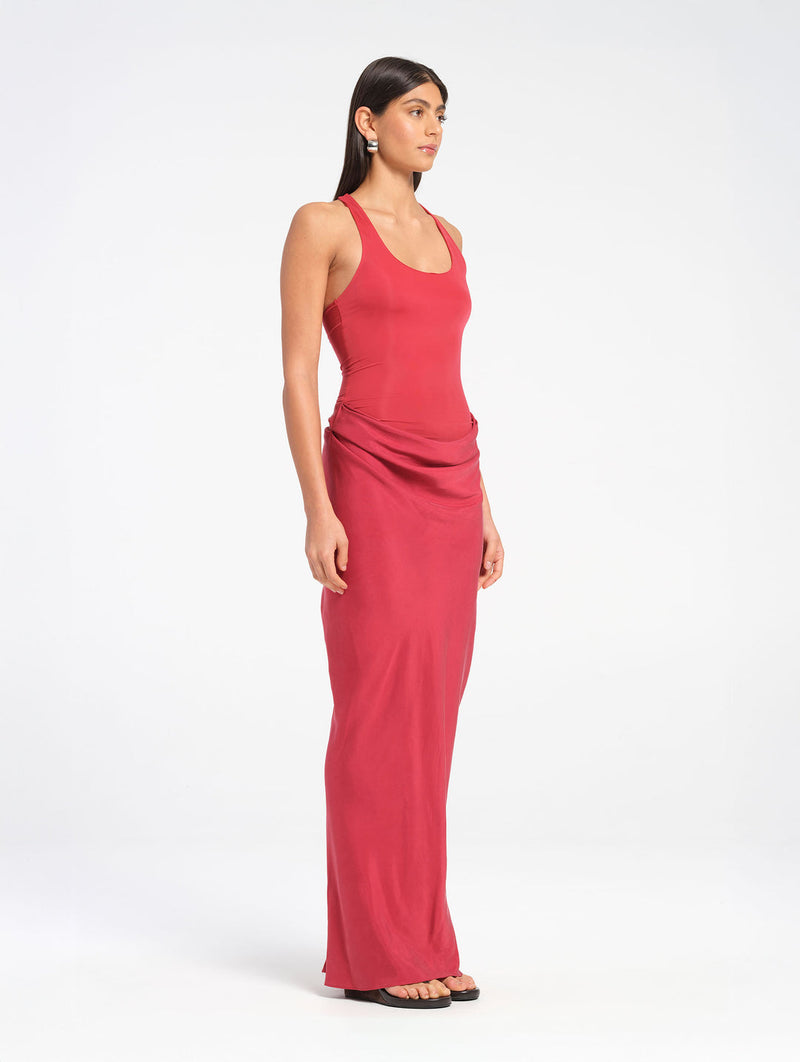 Hire BENNI Jade Maxi Dress in Scarlet Red