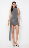 Hire BEC+BRIDGE Astra Drape Mini Dress in Chrome