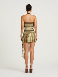 Hire BENNI Marnie Mini Dress in Earth Stripe