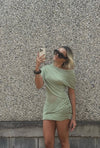 Hire BENNI Otto Mini Dress in Pistachio