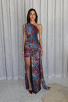 Hire DECONDUARTE Andreina Maxi Dress in Blue Floral