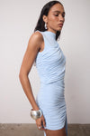 Hire DE LA VALI Ravenna Mini Dress in Sky Blue