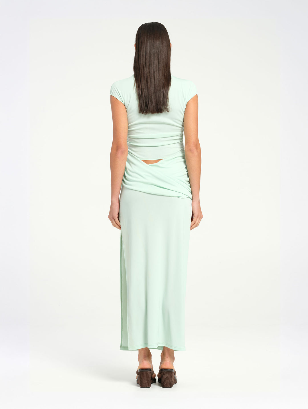 Hire BENNI Royce Maxi Dress in Aqua Mint Green