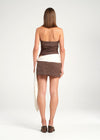 Hire BENNI Rina Mini Dress in Chocolate Brown