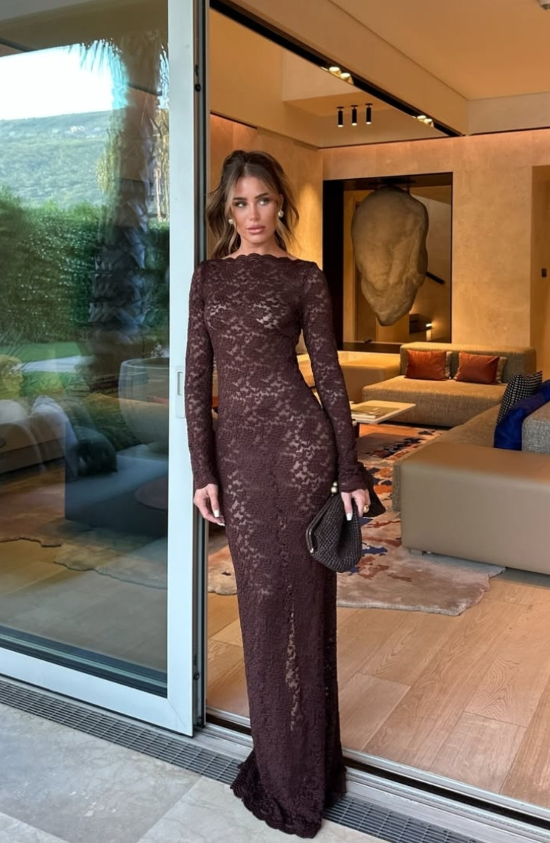 Hire ARCINA ORI Monet Dress in Brown