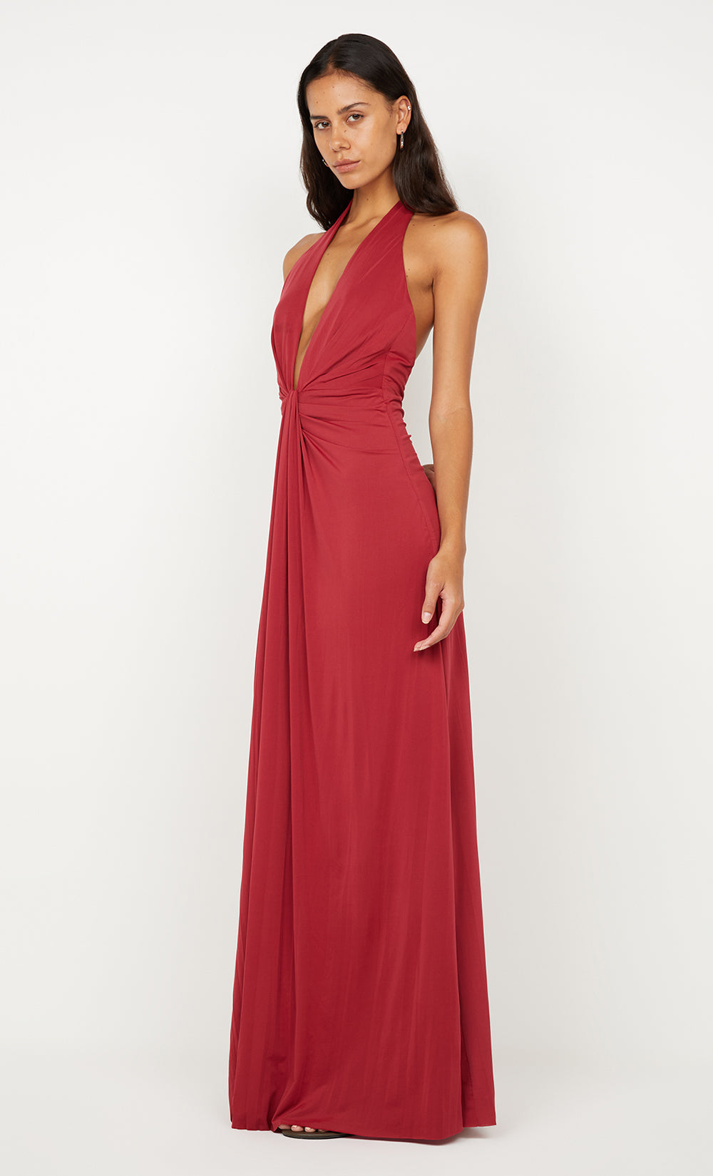 Hire BEC+BRIDGE Susie Plunge Maxi Dress in Cherry Red