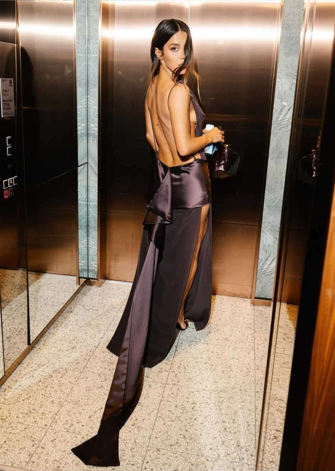 Hire EFFIE KATS Ricardo Gown in Chocolate Brown
