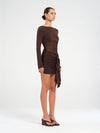 Hire BENNI Juni Mini Dress in Chocolate Brown