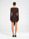 Hire BENNI Juni Mini Dress in Chocolate Brown