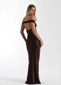 Hire NATALIE ROLT Bridget Gown in Espresso Brown