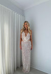 Hire SYDNEY LANE Crystal Sequin Co-Ord Top/Maxi Skirt Set in Diamond