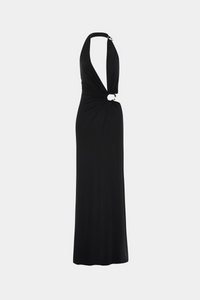 Hire MISHA Devon Cupro Maxi Dress in Black