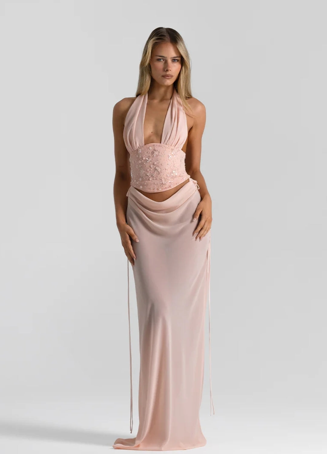 Hire NATALIE ROLT Bronte Top in Baby Pink (TOP ONLY)