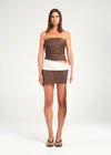 Hire BENNI Rina Mini Dress in Chocolate Brown