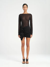 Hire BENNI Faris Mini Dress in Black Diamond