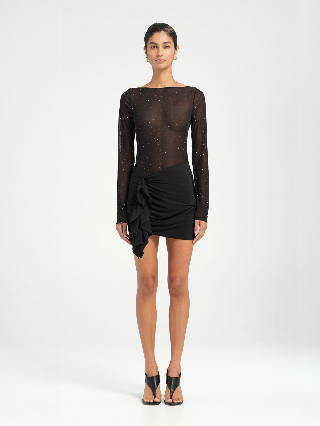 Hire BENNI Faris Mini Dress in Black Diamond