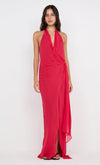 Hire BEC+BRIDGE Soneva Wrap Maxi Dress in Strawberry Red
