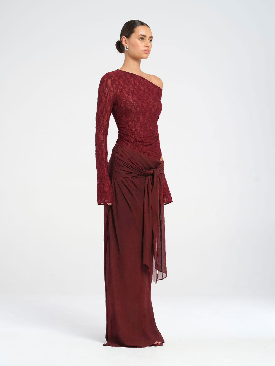 Hire BENNI Nova Maxi Dress in Maroon Red